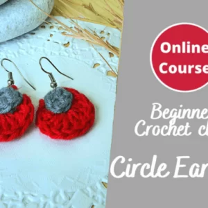 Learn to crochet beginner friendly two circle earrings