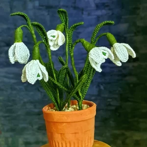 Snowdrops crochet pattern realistic flower